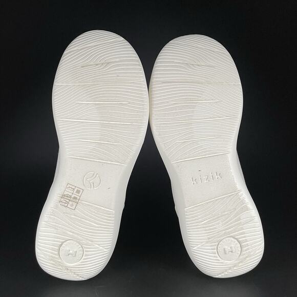 Kizik Madrid Eco Shoes Women’s 9.5 White Knit Hands Free Slip On Sneakers Casual - Picture 4 of 9